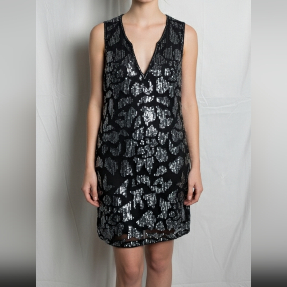 Fair Child XS Black Sequin Embellished Mini Dress